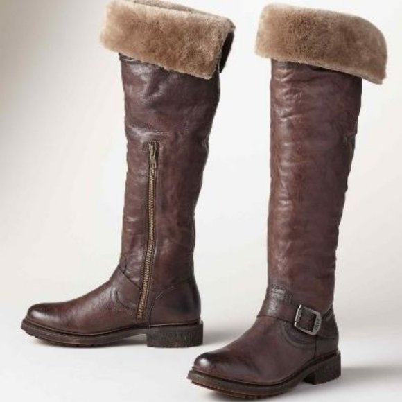 Frye Shoes - NIB Frye Valerie OTK shearling boot, dark brown 8